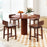 Swivel Dining Chair Set of 2 with Low Back and Curved Seat-Walnut