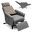 Swivel Massage Recliner Single Sofa with Adjustable Headrest-Gray