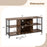 TV Stand for 65 Inch TVs-Rustic Brown and Black
