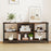 TV Stand for 65 Inch TVs-Rustic Brown and Black