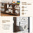 TV Stand for 65 Inch TVs-Rustic Brown and Black