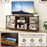 TV Stand for 65 Inch TVs-Rustic Brown and Black