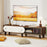 TV Stand for 80 Inch TVs Mid Century Modern Entertainment Center with Sliding Door Cabinet-Walnut
