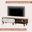 TV Stand for 80 Inch TVs Mid Century Modern Entertainment Center with Sliding Door Cabinet-Walnut