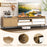 TV Stand for TVs up to 80 Inch Mid Century Modern Entertainment Center with Storage Cabinet-Natural