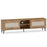 TV Stand for TVs up to 70 Inch Waveform Fluted Entertainment Center-Oak