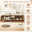 TV Stand for TVs up to 70 Inch Waveform Fluted Entertainment Center-Oak