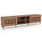 TV Stand for TVs up to 80" with 2 Doors and Storage Cabinets-Walnut