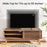 TV Stand for TVs up to 55" with Sliding Door and Adjustable Shelves for Living Room-Brown