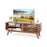 TV Stand for TVs up to 55" with Sliding Door and Adjustable Shelves for Living Room-Brown