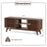 TV Stand for TVs up to 65" with Sliding Doors and Adjustable Shelves for Living Room-Walnut