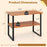 2-Tier Teak Wood End Table Sofa Side for Living Room Hallway Laundry