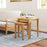 2 Pieces Space Saving Design Teak Wood Outdoor Patio Nesting Table