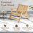 Teak Wood Outdoor Reclining Chair with Comfortable Backrest and Armrests