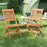 Indonesia Teak Wood Patio Folding Dining Chair with Slatted Seat