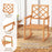 Teak Wood Rocking Chair Oversized Porch Rocker with Backrest and Slatted Seat