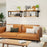 Teak Wood Wall Mounted Floating Shelves with Towel Bar