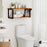 Teak Wood Wall Mounted Floating Shelves with Towel Bar