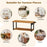 Teak Wood Wall Mounted Floating Shelves with Towel Bar