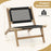 Indoor Outdoor Teak Wooden Chair with Handwoven Cordage Seat and Backrest