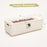 42 Inch 50 000 BTU Rectangle Terrazzo Fire Pit Table with PVC Cover-White