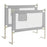 Toddler Bedrail with Side Pocket and 24 Adjustable Heights-Gray