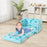 Kids Recliner Sofa Converts to Sleeper Bed for Boys Girls-Blue