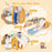 Foldable Slide with Basketball Hoop and Buffer Zone for Kids Aged 3+ Years Old