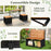 2-in-1 Transforming Picnic Table and Chairs Set with Storage
