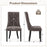 Tufted Dining Chairs Set of 2 with High Backrest and Padded Seat-Gray