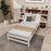 Bed Frame with Storage Headboard and Nightstands-Twin Size