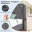 Twin Size Bed Frame with Button Tufted Wingback Headboard and Storage Space-Gray
