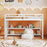 Twin Size Loft Bed with Storage Shelves Full-length Guardrails and Ladder-White