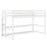 Twin Size Loft Bed with Storage Shelves Full-length Guardrails and Ladder-White