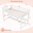 Twin Size Loft Bed with Storage Shelves Full-length Guardrails and Ladder-White