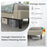 Twin Size Upholstered Platform Bed with Button Tufted Headboard-Beige