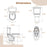Two-Piece Round Toilet with 17.5 inch ADA Comfort Chair Height Seat