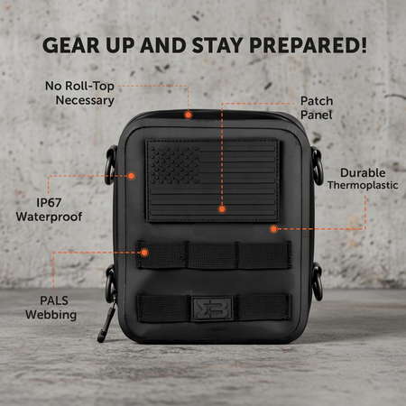 Large Waterproof Submersible Tactical MOLLE Pouch for Plate Carriers, Battle Belts, Rucks and Field Gear. Durable Thermoplastic Design is Compatible with Backpacks, Tactical Belts, Chest Rigs and More