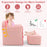 Ultra Soft Velvet Kids Sofa Chair Toddler Couch with Ottoman-Pink