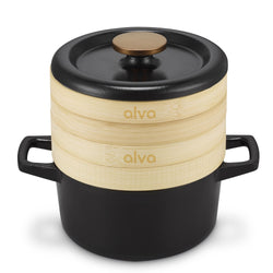 Enameled Cast Iron Dutch Oven with Steamer, 2.5-Qt