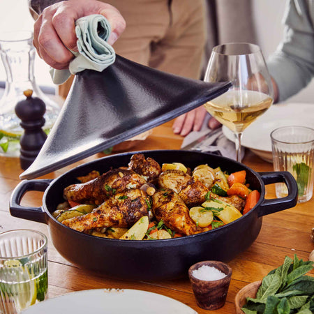Enameled Cast Iron Tagine, 3-Qt