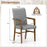 Upholstered Accent Chairs Set of 2 with High Back and Solid Wooden Frame-Gray