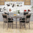 Upholstered Dining Chair Set of 2 with Padded Backrest and Seat-Gray