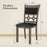 Upholstered Dining Chair Set of 2 with Padded Backrest and Seat-Gray