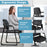 Set of 2 Waiting Room Chair Home Office PU Leather Guest Chairs-Black