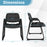 Set of 2 Waiting Room Chair Home Office PU Leather Guest Chairs-Black