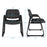 Set of 2 Waiting Room Chair Home Office PU Leather Guest Chairs-Black