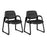 Set of 2 Waiting Room Chair Home Office PU Leather Guest Chairs-Black