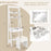 Vanity Desk Set with Flip Top Mirror  Hidden Storage Compartments and Cushioned Stool-White