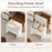 Vanity Desk with Mirror and Lights Makeup Dressing Table Vanity Table and Stool Set-White